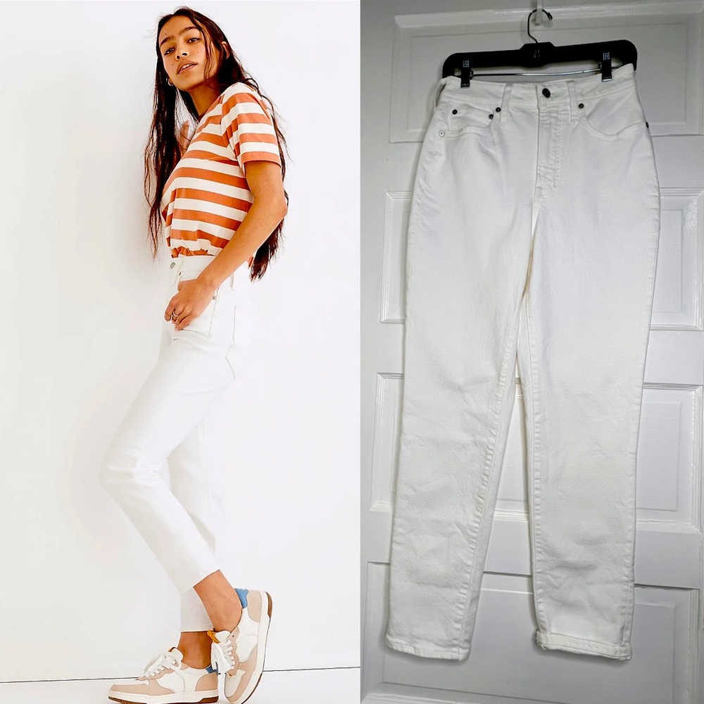 The Curvy Perfect Vintage Jean 27 T tile white tapered
